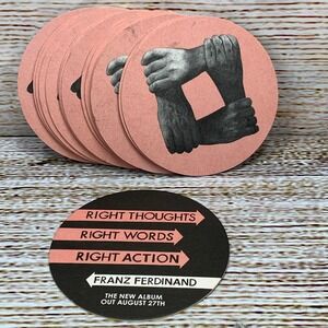 Franz Ferdinand Band Coasters Album Promo Right Thoughts‎ Words Actions 16-Piece